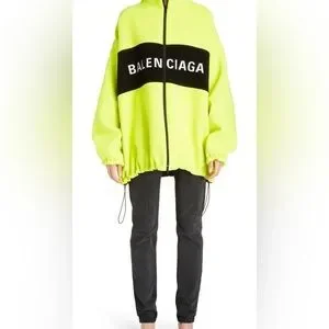 Balenciaga | Jackets & Coats | Nwt Balenciaga Logo Yellow Fluo